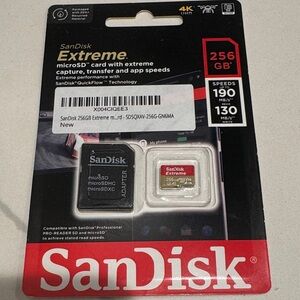 NWT SanDisk Extreme 256GB MicroSD Card